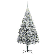 Vidaxx sapin de Noël artificiel avec 300 LED blanc 180 cm PVC et acier et plastique - afbeelding 3
