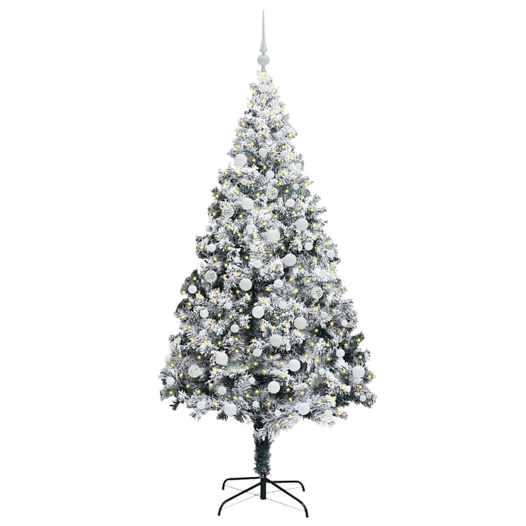 Vidaxx sapin de Noël artificiel avec 300 LED blanc 180 cm PVC et acier et plastique