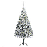Vidaxx sapin de Noël artificiel avec 300 LED blanc 180 cm PVC et acier et plastique - afbeelding 3