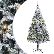 Vidaxx sapin de Noël artificiel avec 300 LED blanc 240 cm PVC et acier et plastique - afbeelding 2