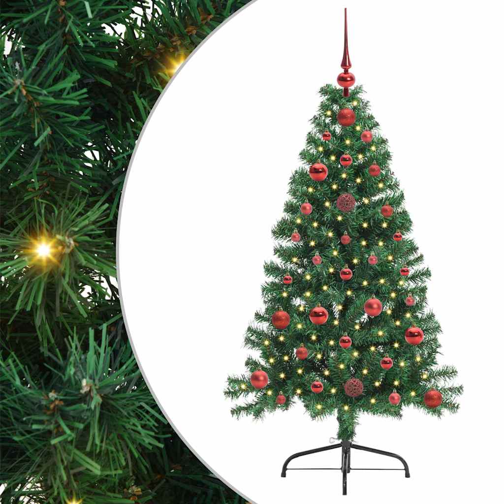 Vidaxx sapin de Noël artificiel illuminé avec 150 LED vert 120 cm PVC