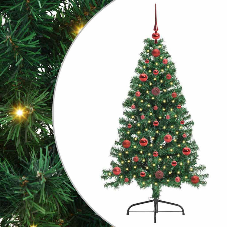 Vidaxx sapin de Noël artificiel illuminé avec 150 LED vert 120 cm PVC