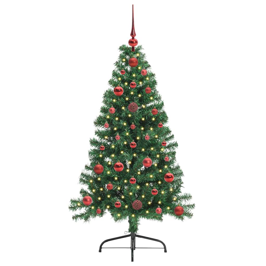 Vidaxx sapin de Noël artificiel illuminé avec 150 LED vert 120 cm PVC