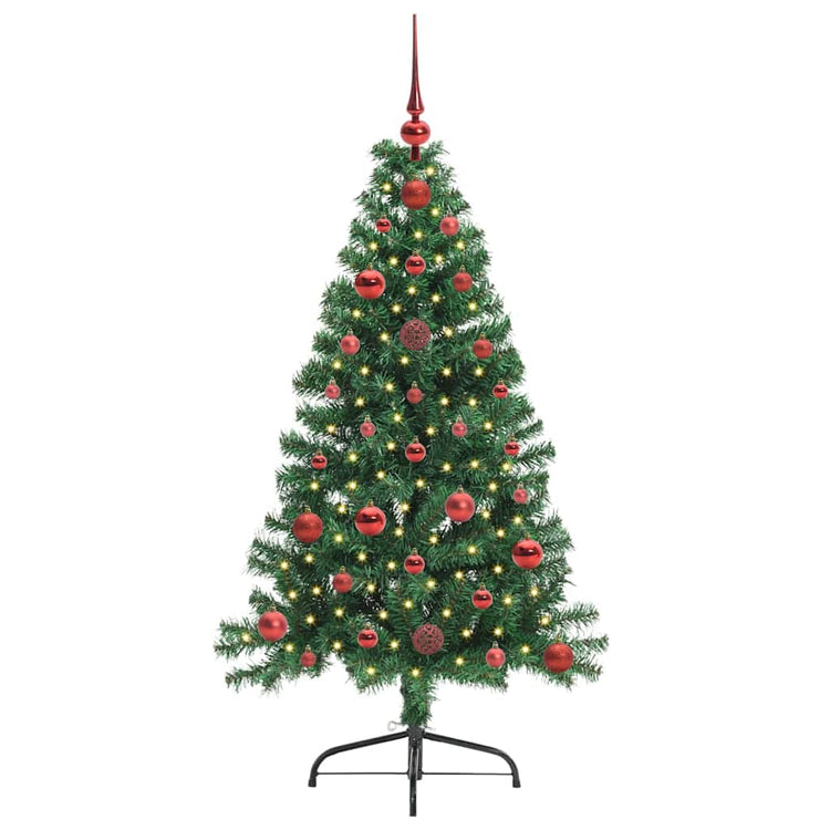 Vidaxx sapin de Noël artificiel illuminé avec 150 LED vert 120 cm PVC