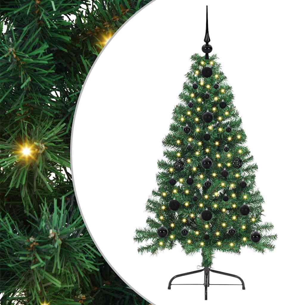 Vidaxx sapin de Noël artificiel illuminé avec 150 LED vert 120 cm PVC