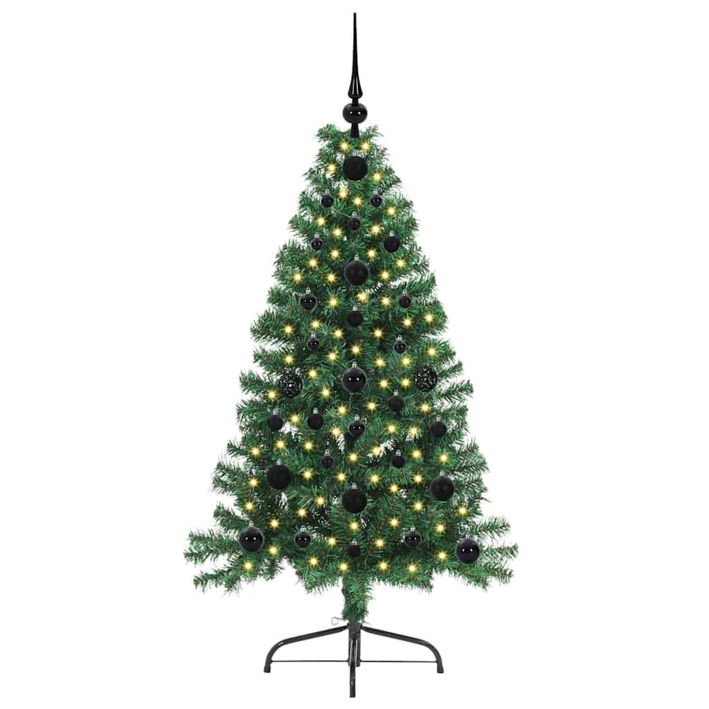 Vidaxx sapin de Noël artificiel illuminé avec 150 LED vert 120 cm PVC