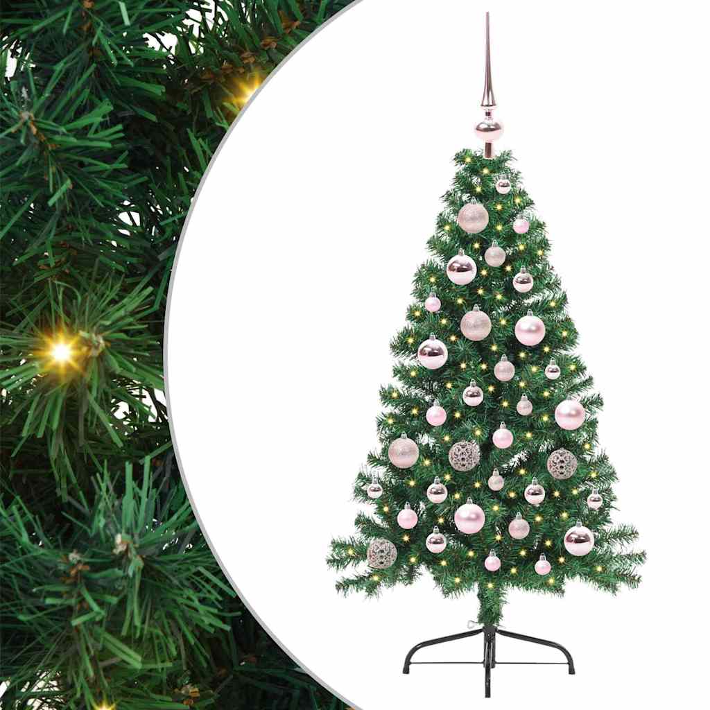 Vidaxx sapin de Noël artificiel illuminé avec 150 LED vert 120 cm PVC