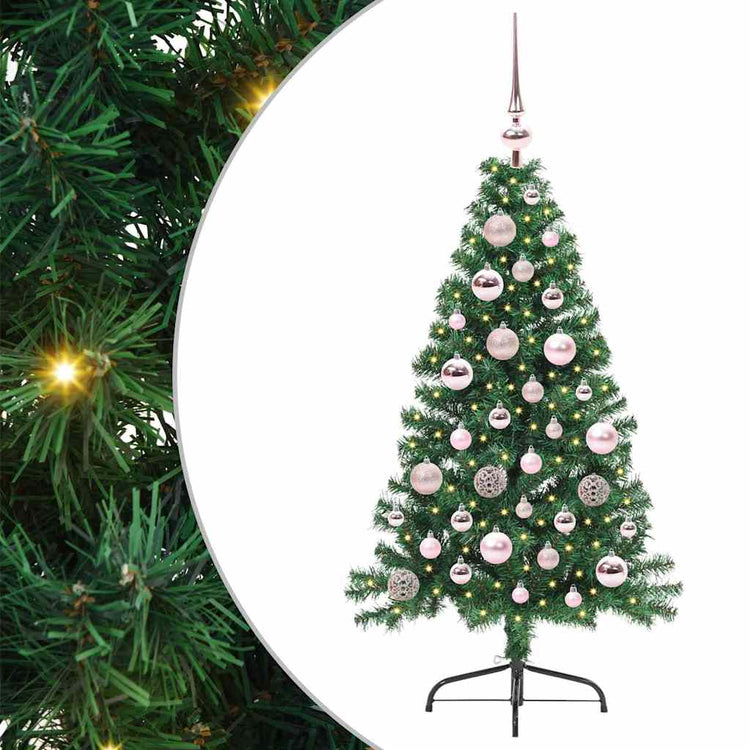 Vidaxx sapin de Noël artificiel illuminé avec 150 LED vert 120 cm PVC