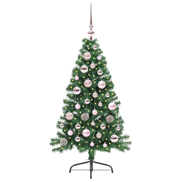 Vidaxx sapin de Noël artificiel illuminé avec 150 LED vert 120 cm PVC
