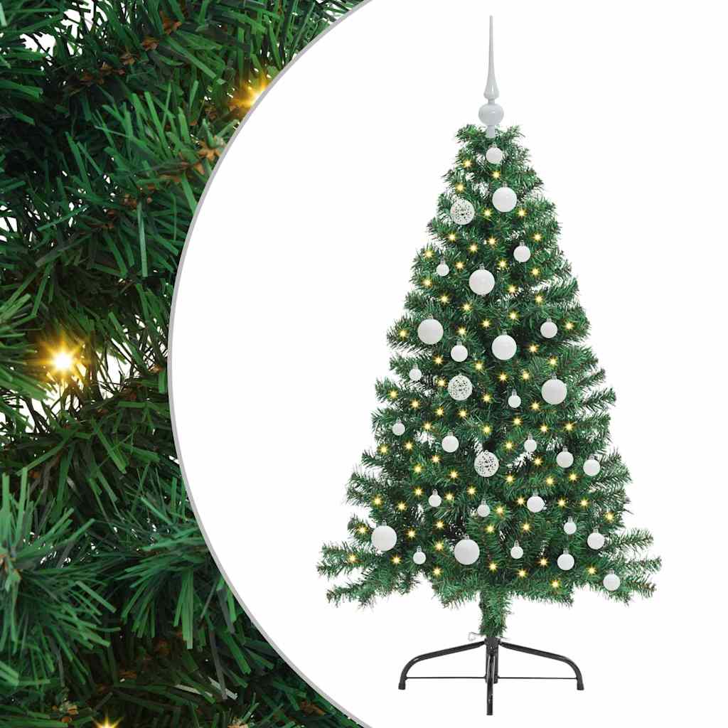 Vidaxx sapin de Noël artificiel illuminé avec 150 LED vert 120 cm PVC
