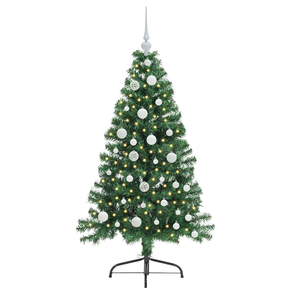 Vidaxx sapin de Noël artificiel illuminé avec 150 LED vert 120 cm PVC