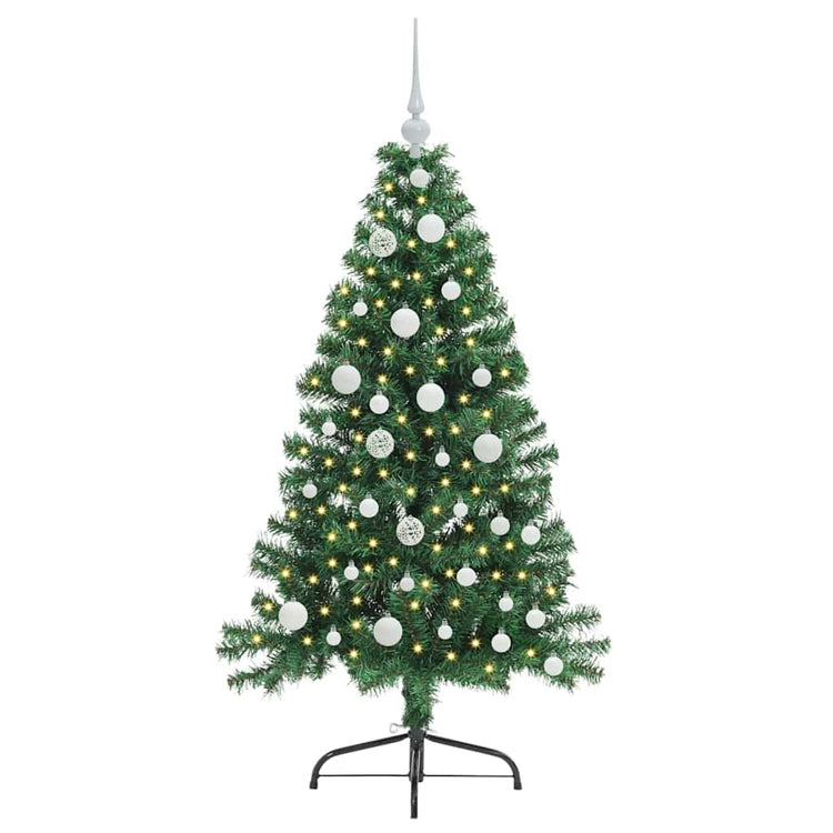 Vidaxx sapin de Noël artificiel illuminé avec 150 LED vert 120 cm PVC