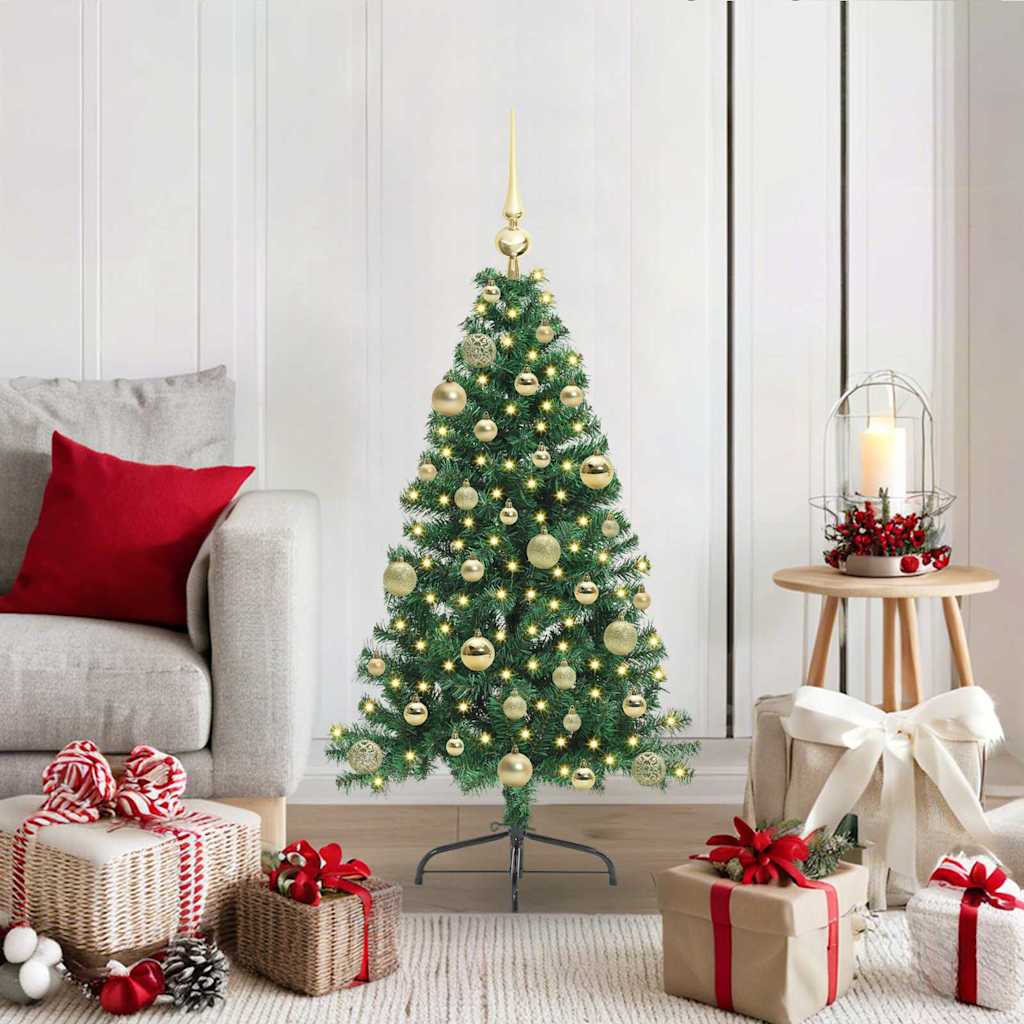 Vidaxx sapin de Noël artificiel illuminé avec 150 LED vert 120 cm PVC