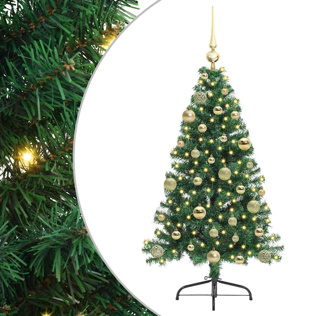 Vidaxx sapin de Noël artificiel illuminé avec 150 LED vert 120 cm PVC
