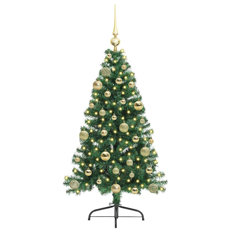 Vidaxx sapin de Noël artificiel illuminé avec 150 LED vert 120 cm PVC