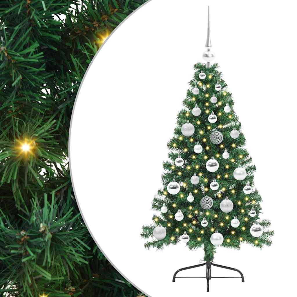 Vidaxx sapin de Noël artificiel illuminé avec 150 LED vert 120 cm PVC