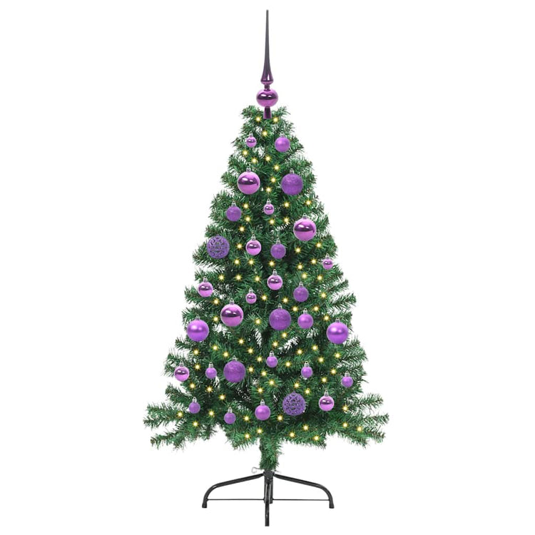 Vidaxx sapin de Noël artificiel illuminé avec 150 LED vert 120 cm PVC