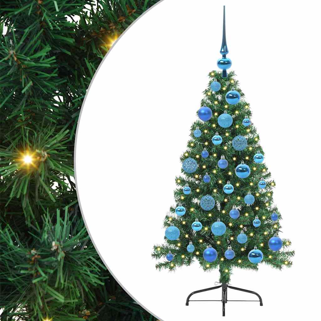 Vidaxx sapin de Noël artificiel illuminé avec 150 LED vert 120 cm PVC