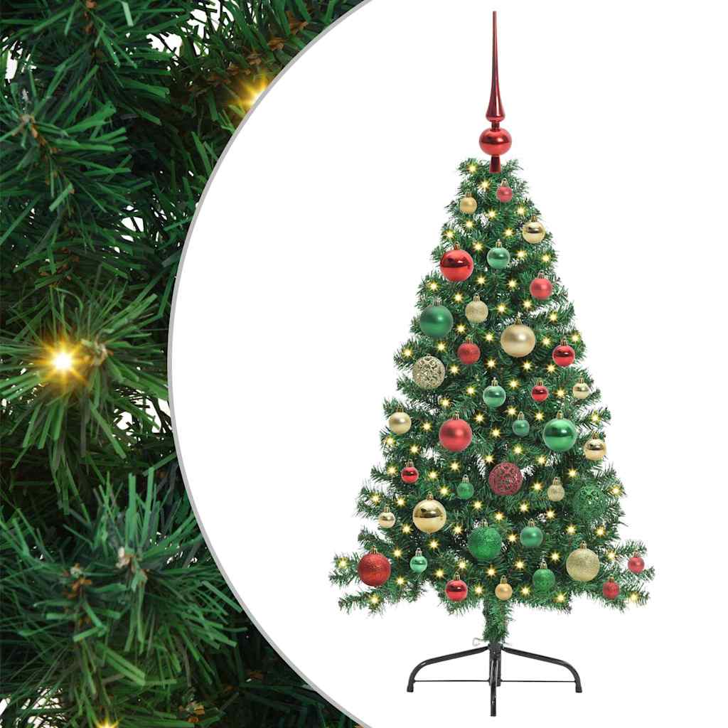 Vidaxx sapin de Noël artificiel illuminé avec 150 LED vert 120 cm PVC