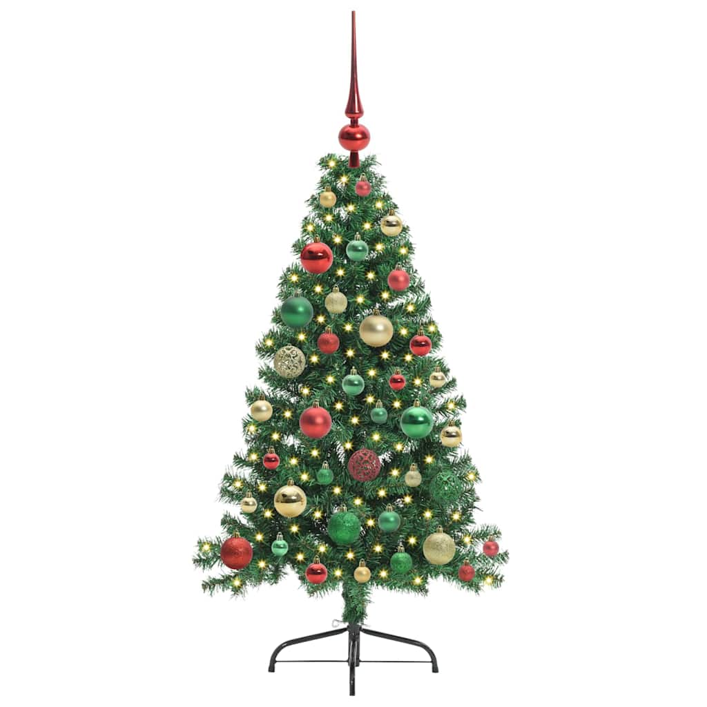 Vidaxx sapin de Noël artificiel illuminé avec 150 LED vert 120 cm PVC