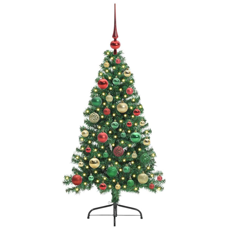 Vidaxx sapin de Noël artificiel illuminé avec 150 LED vert 120 cm PVC