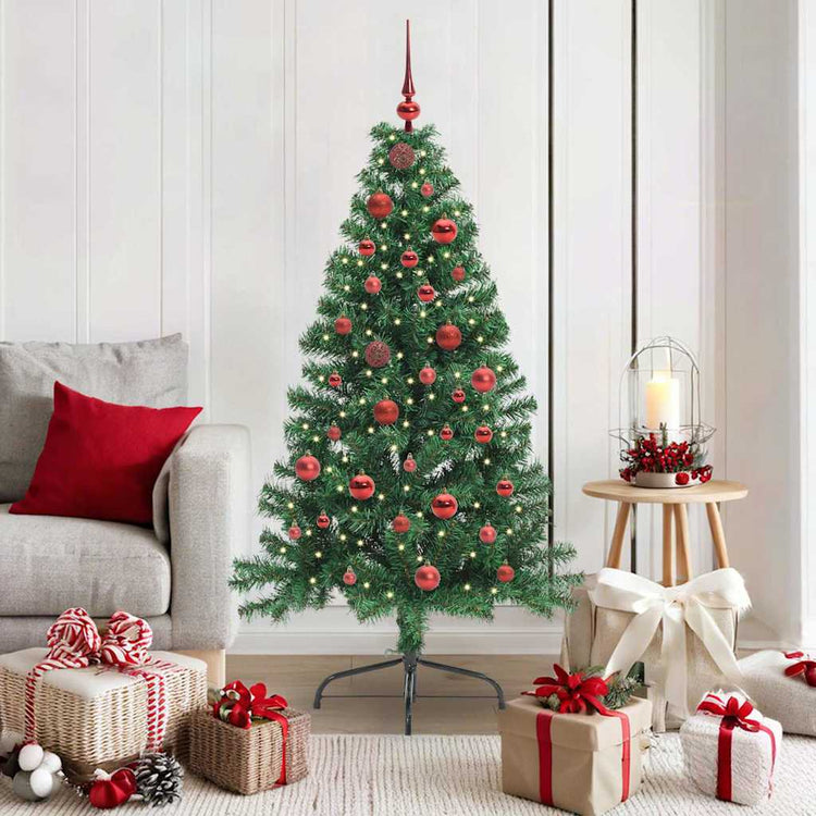 Vidaxx sapin de Noël artificiel illuminé avec 150 LED vert 150 cm PVC