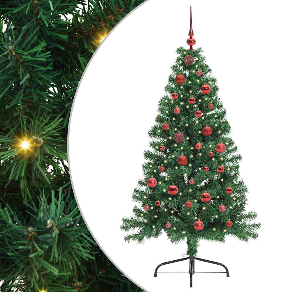 Vidaxx sapin de Noël artificiel illuminé avec 150 LED vert 150 cm PVC