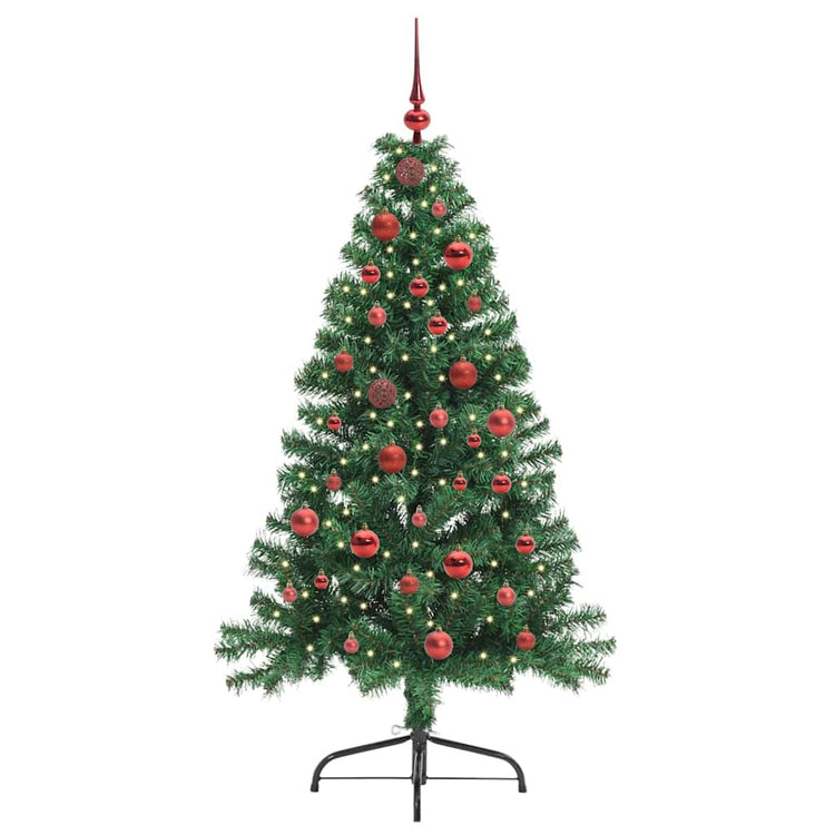 Vidaxx sapin de Noël artificiel illuminé avec 150 LED vert 150 cm PVC