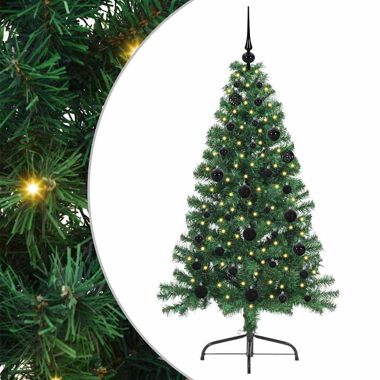 Vidaxx sapin de Noël artificiel illuminé avec 150 LED vert 150 cm PVC