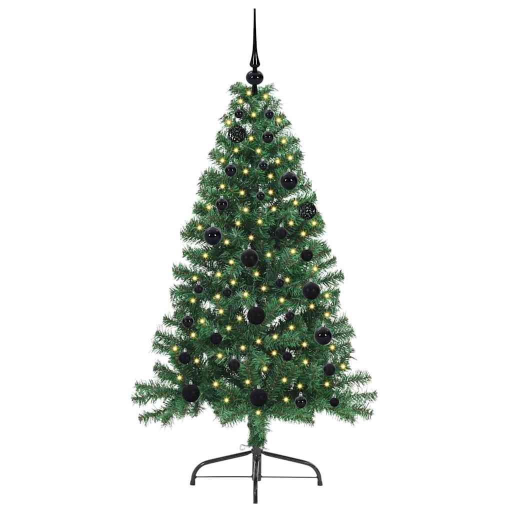 Vidaxx sapin de Noël artificiel illuminé avec 150 LED vert 150 cm PVC