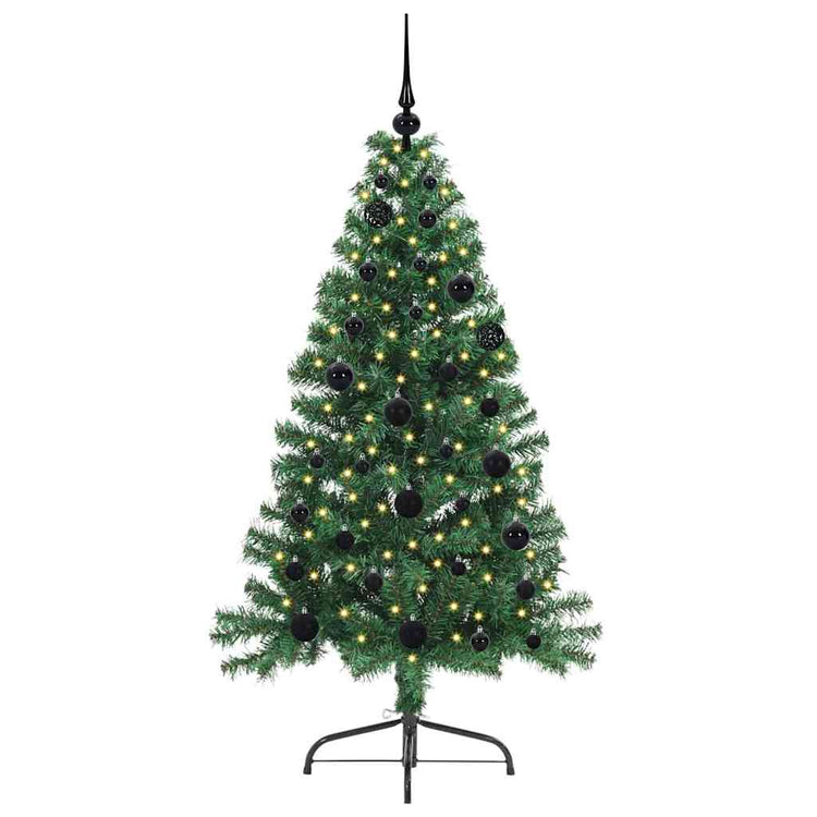 Vidaxx sapin de Noël artificiel illuminé avec 150 LED vert 150 cm PVC