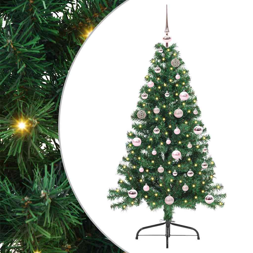 Vidaxx sapin de Noël artificiel illuminé avec 150 LED vert 150 cm PVC