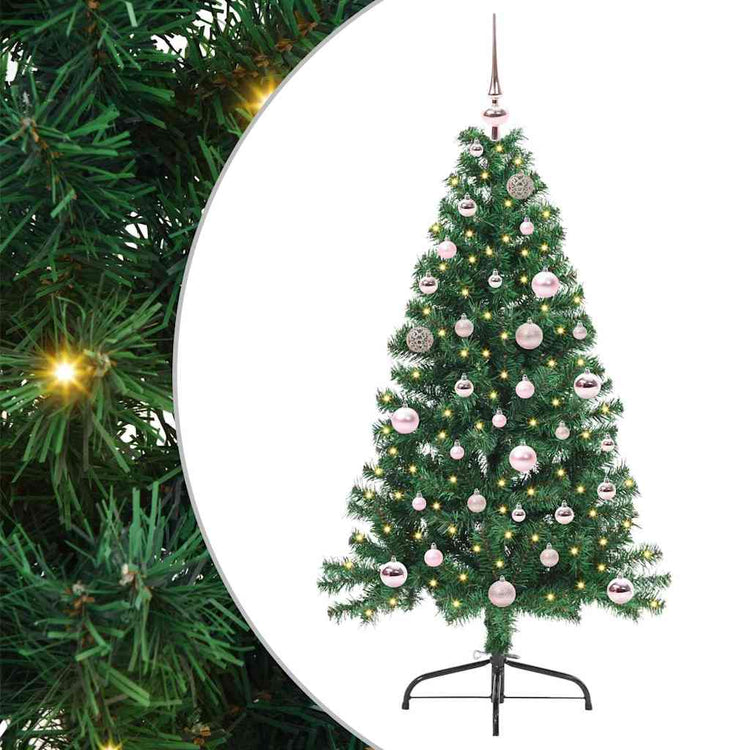 Vidaxx sapin de Noël artificiel illuminé avec 150 LED vert 150 cm PVC