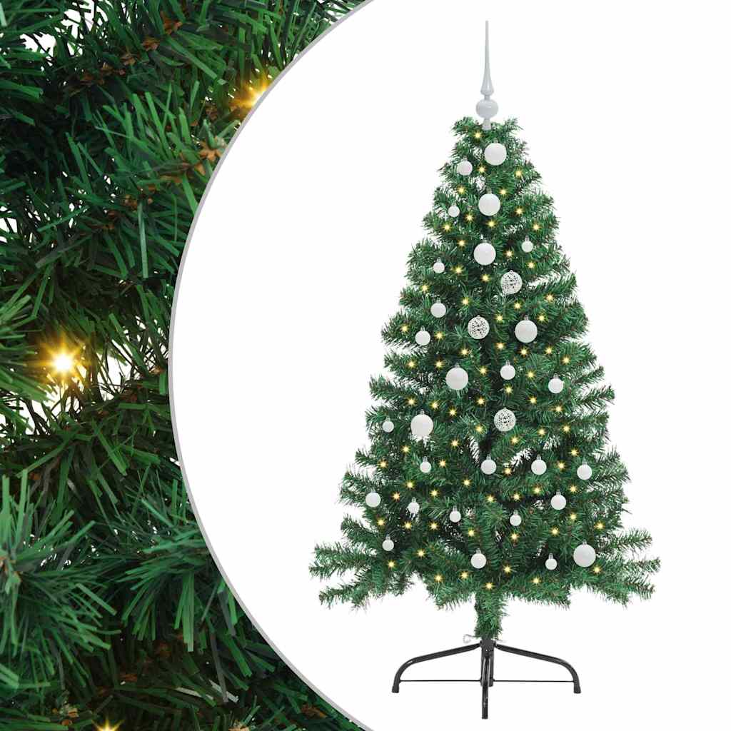 Vidaxx sapin de Noël artificiel illuminé avec 150 LED vert 150 cm PVC