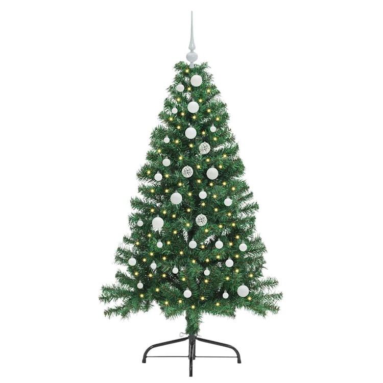 Vidaxx sapin de Noël artificiel illuminé avec 150 LED vert 150 cm PVC
