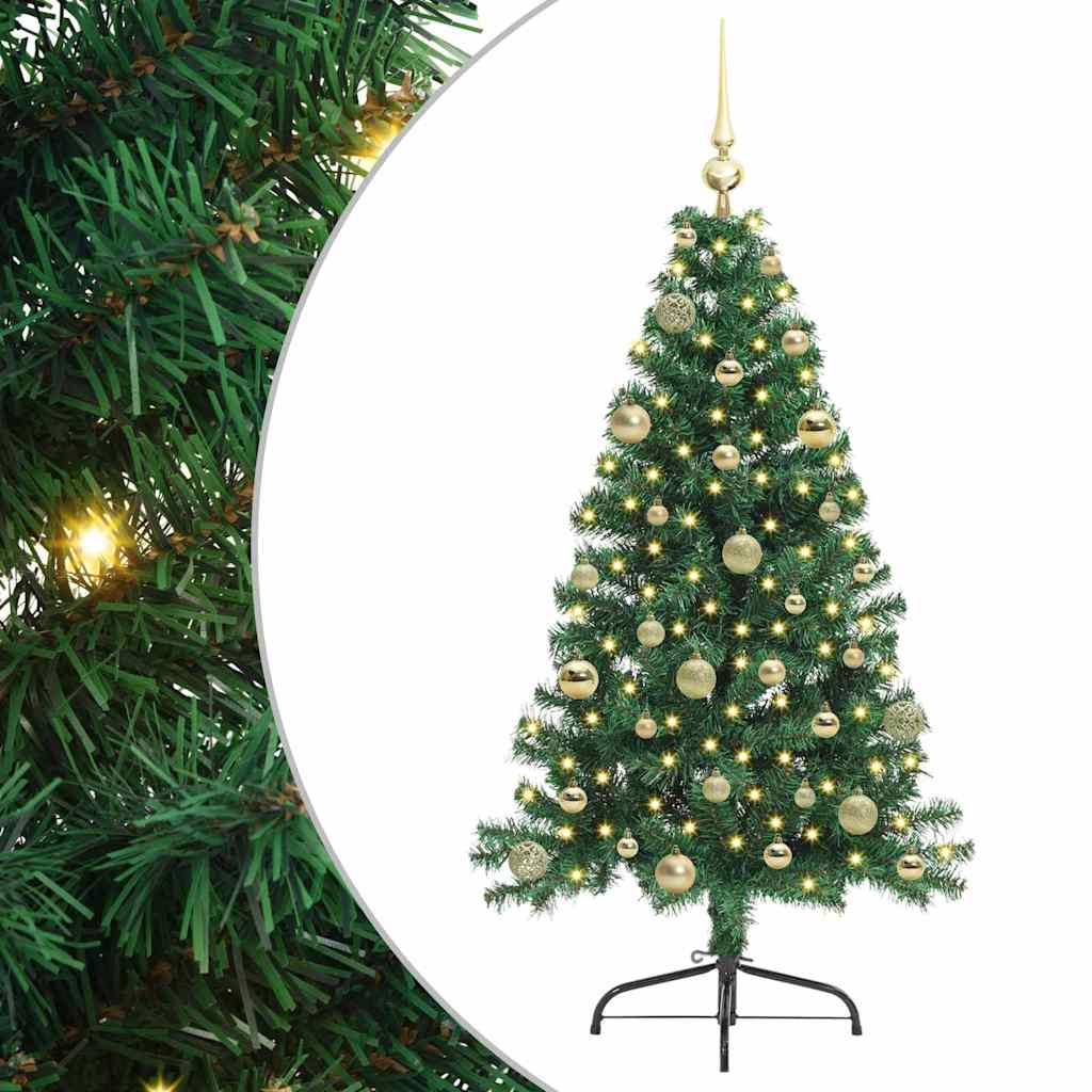 Vidaxx sapin de Noël artificiel illuminé avec 150 LED vert 150 cm PVC