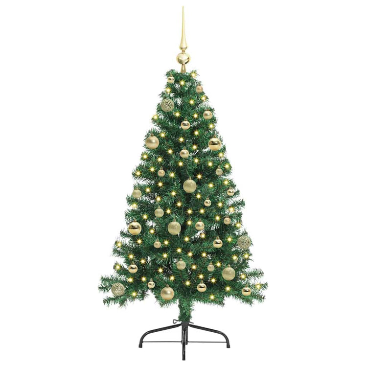 Vidaxx sapin de Noël artificiel illuminé avec 150 LED vert 150 cm PVC