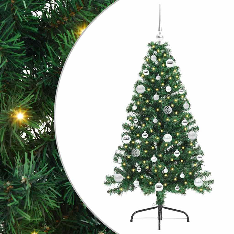 Vidaxx sapin de Noël artificiel illuminé avec 150 LED vert 150 cm PVC