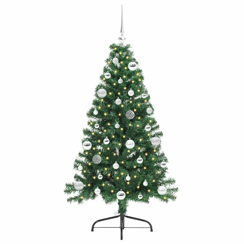 Vidaxx sapin de Noël artificiel illuminé avec 150 LED vert 150 cm PVC