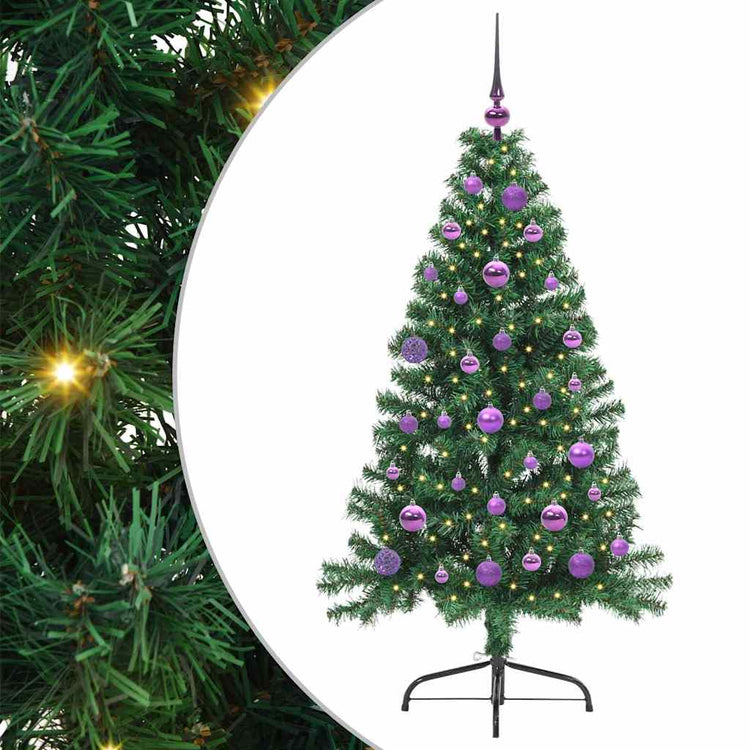 Vidaxx sapin de Noël artificiel illuminé avec 150 LED vert 150 cm PVC