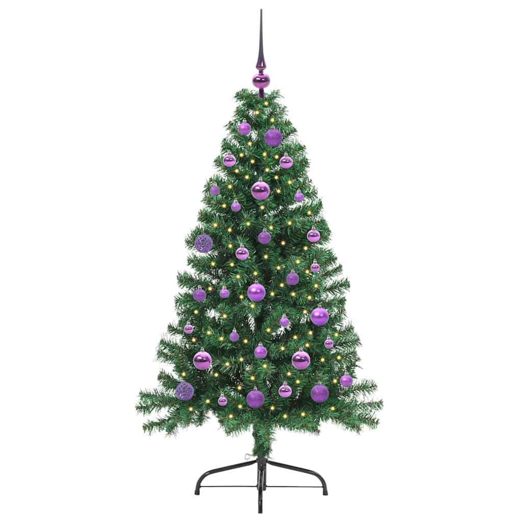 Vidaxx sapin de Noël artificiel illuminé avec 150 LED vert 150 cm PVC