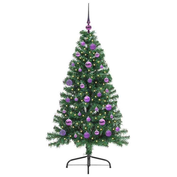 Vidaxx sapin de Noël artificiel illuminé avec 150 LED vert 150 cm PVC