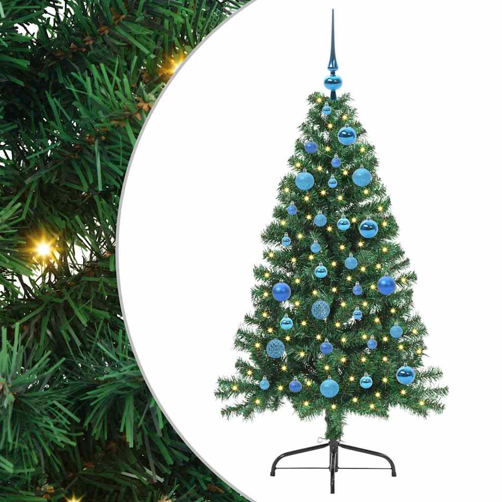 Vidaxx sapin de Noël artificiel illuminé avec 150 LED vert 150 cm PVC