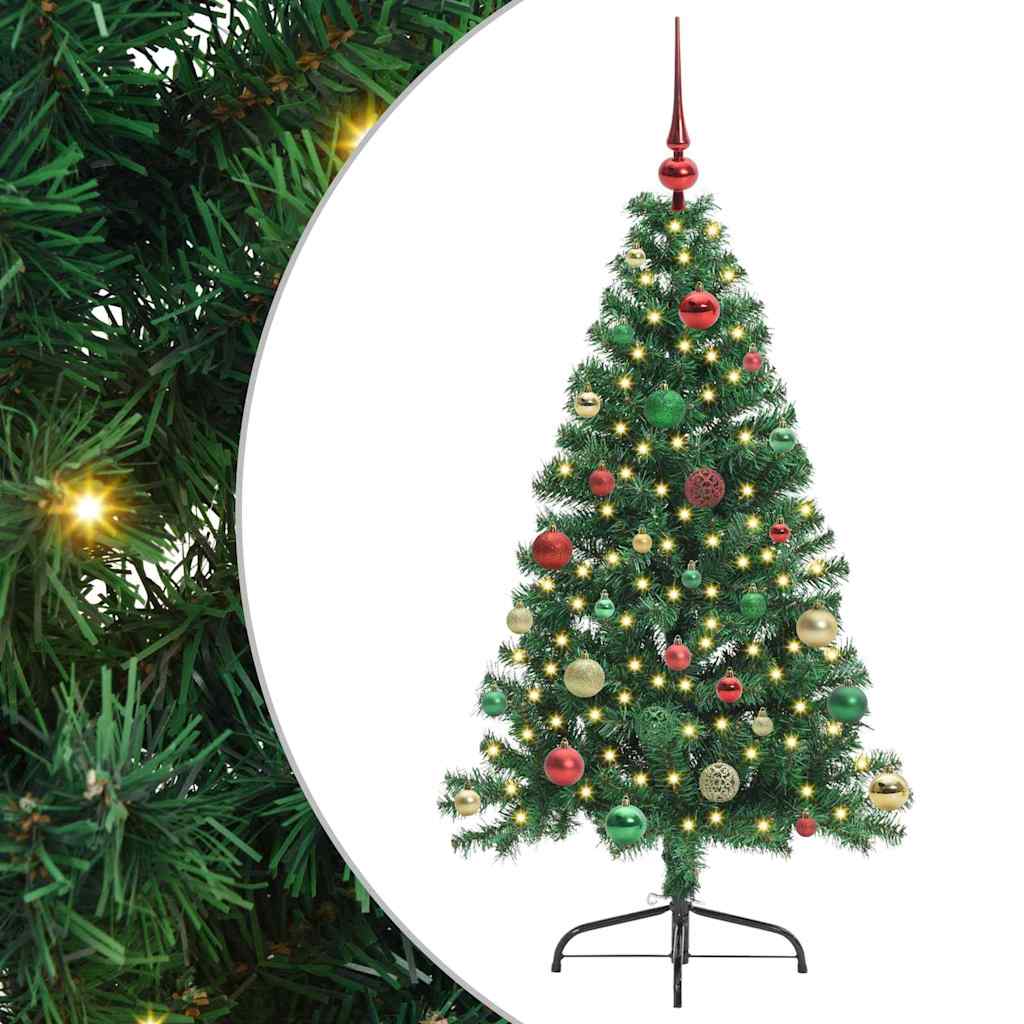 Vidaxx sapin de Noël artificiel illuminé avec 150 LED vert 150 cm PVC