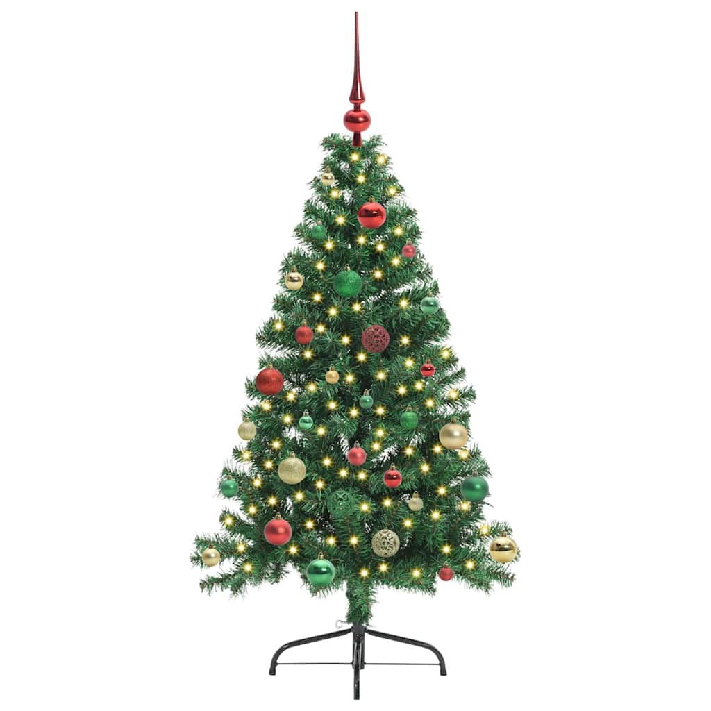 Vidaxx sapin de Noël artificiel illuminé avec 150 LED vert 150 cm PVC