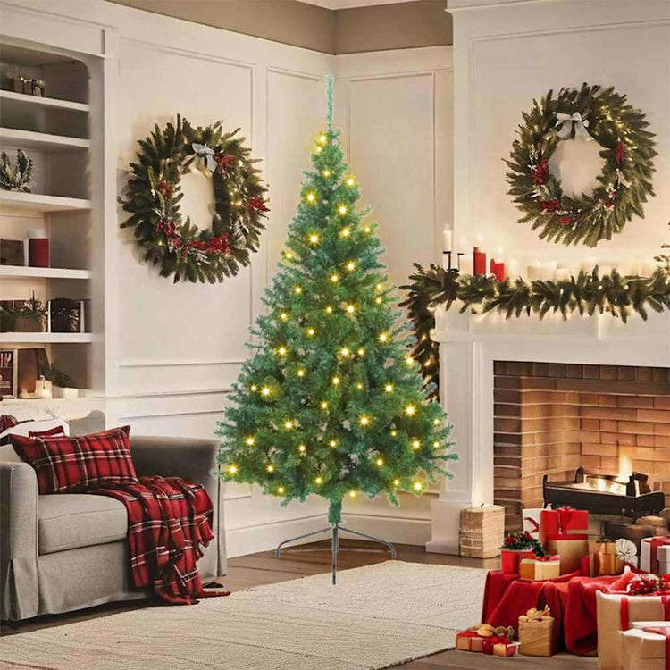 Vidaxx sapin de Noël artificiel illuminé avec 300 LED vert 180 cm PVC