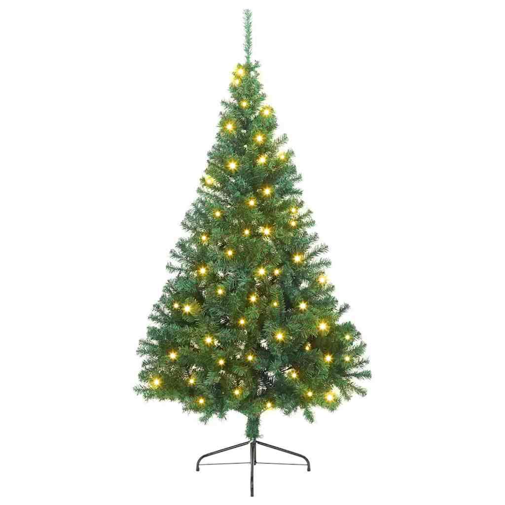 Vidaxx sapin de Noël artificiel illuminé avec 300 LED vert 180 cm PVC