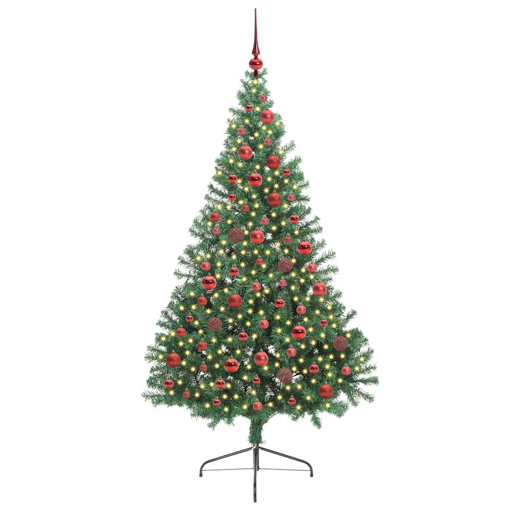 Vidaxx sapin de Noël artificiel illuminé avec 300 LED vert 180 cm PVC