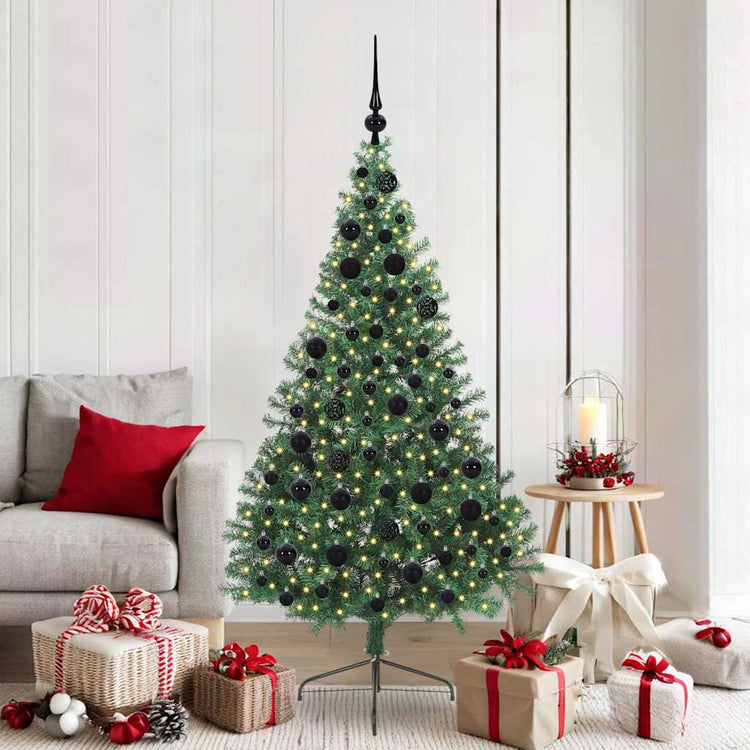Vidaxx sapin de Noël artificiel illuminé avec 300 LED vert 180 cm PVC