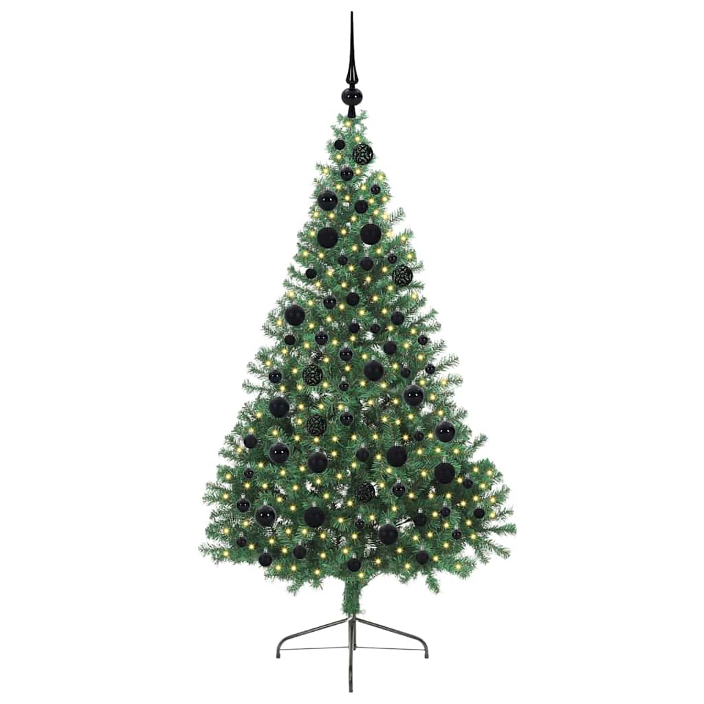 Vidaxx sapin de Noël artificiel illuminé avec 300 LED vert 180 cm PVC